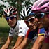 Andy Schleck dans le maillot blanc pendant la 11me tape du Giro d'Italia